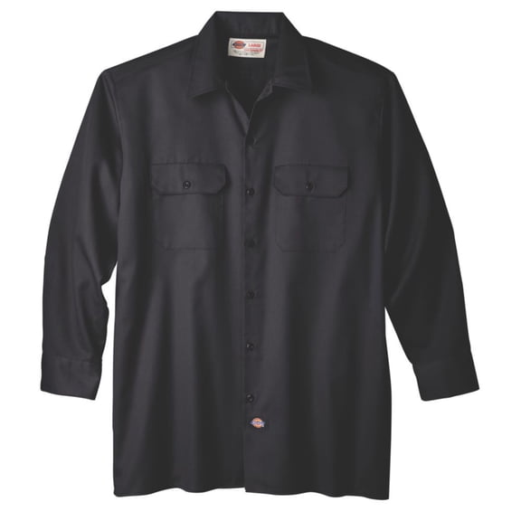 Wl574bk Lrg Large Black Men'S Long Sleeve Work Shirt