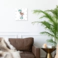 thumbnail image 2 of 3dRose, Funky cute pink flamingo holding an umbrella and wearing rain boots, 13x13 Wall Clock, 2 of 8