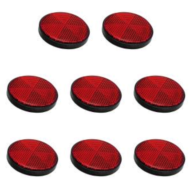 Etiqueta engomada del reflector de la bicicleta Reflectores de advertencia de seguridad para la motocicleta Rojo