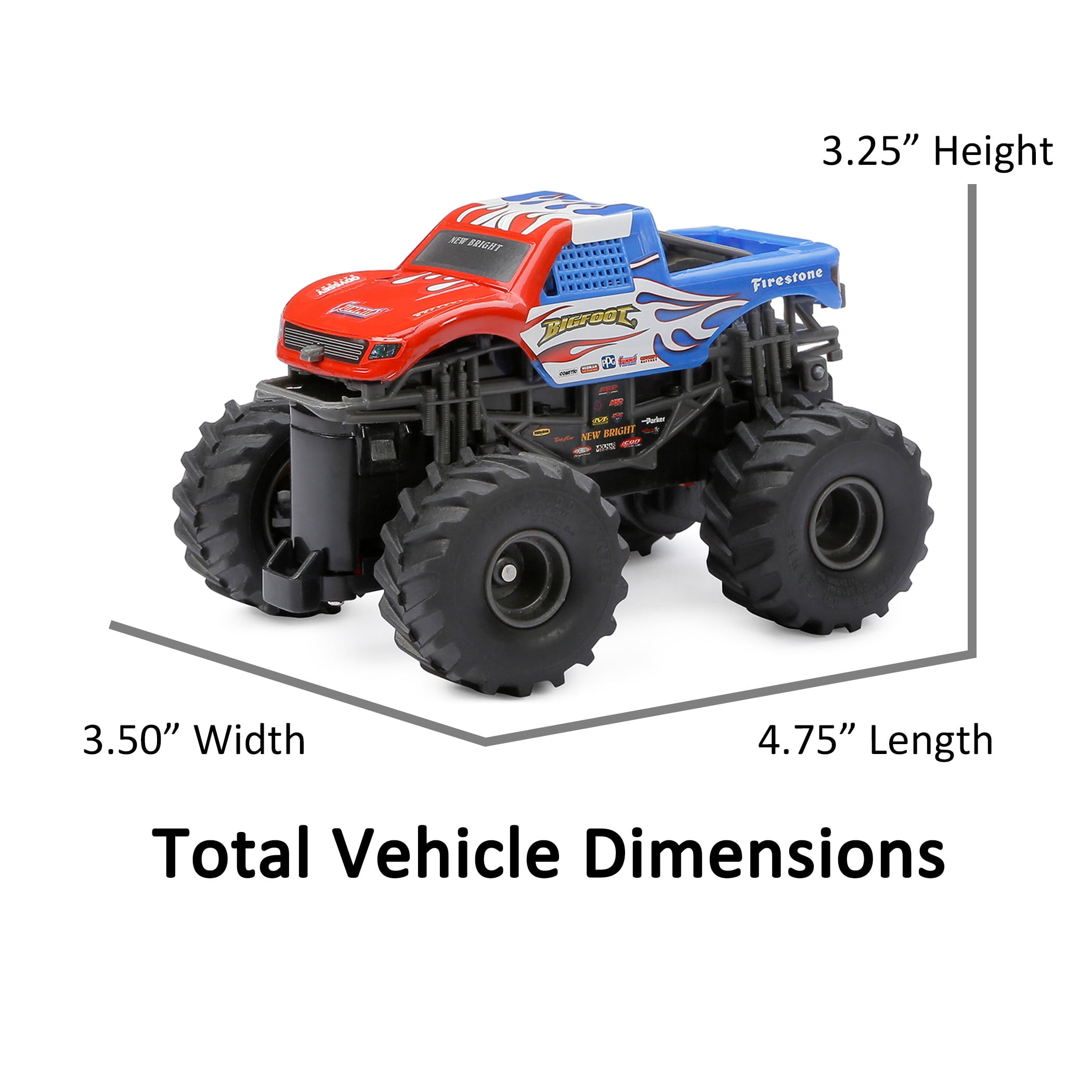 週刊MONSTER TRUCK 4WD 週刊MONSTER TRUCK 4WD 2024 MONSTER JAM TRUCKS 4 PK - GRAVE