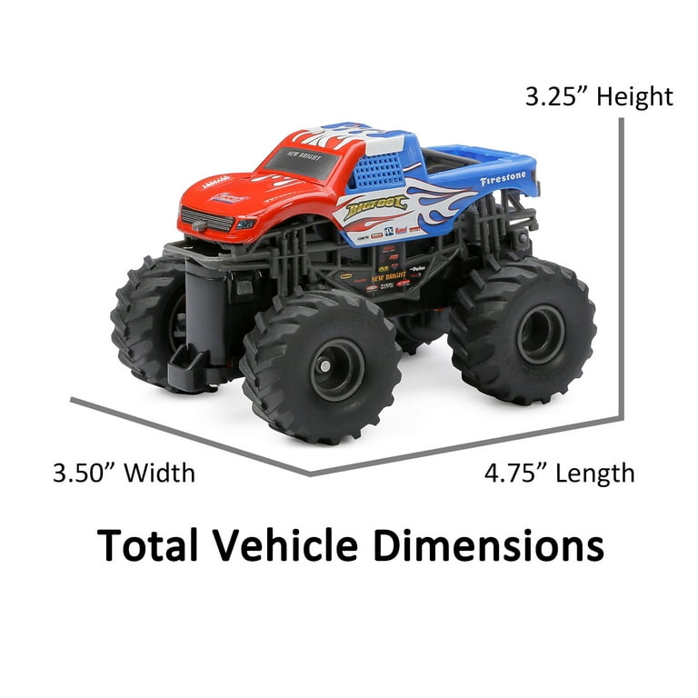 New Bright (1:43) Remote Control Bigfoot Red, White, Blue Monster