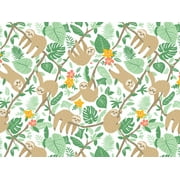 Playful Sloth Wrapping Paper 24"x85' Cutter Roll