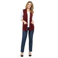 thumbnail image 5 of Turtle Bay New York Women's Long Sleeveless Open Front Soft Shawl Collar Vest, 5 of 6