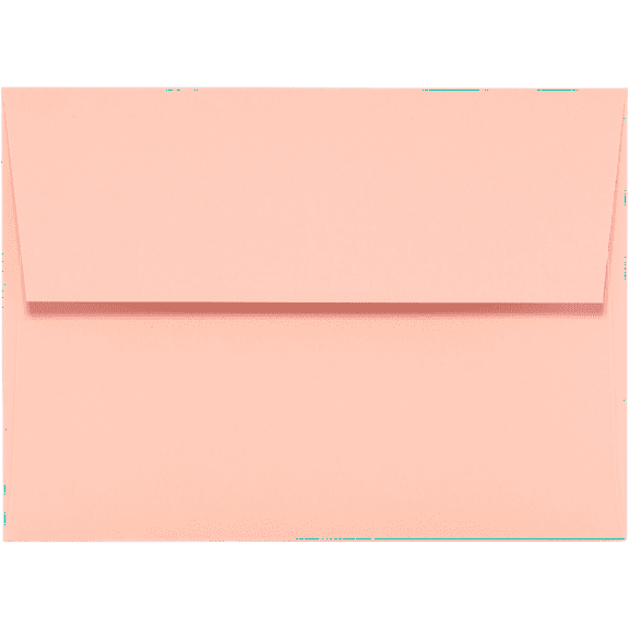LUXPaper A6 Peel & Press Invitation Envelopes, 4 3/4 x 6 1/2, 80 lb. Blush Pink, 50 Pack