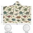 thumbnail image 3 of Wearable Blanket,Beige Cartoon Dinosaurs Names Pattern Hooded Wearable Flannel Blanket for Adults & Teens,Winter Poncho Shawl Wrap Cape Cozy Anti-Pill,60"x80", 3 of 5