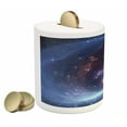 thumbnail image 2 of Outer Space Piggy Bank, Outer Space Nebula Gas Cloud and Star Clusters Universe Cosmos Astronomy Art, Ceramic Coin Bank Money Box for Cash Saving, 3.6" X 3.2", Navy Purple, by Ambesonne, 2 of 4