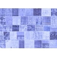 thumbnail image 1 of Ahgly Company Machine Washable Indoor Rectangle Patchwork Blue Transitional Area Rugs, 7' x 10', 1 of 4