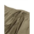 thumbnail image 4 of Plus Size Women's Solid Bow Knot Elastic Button Decor Casual Pants with Pockets, 4 of 14
