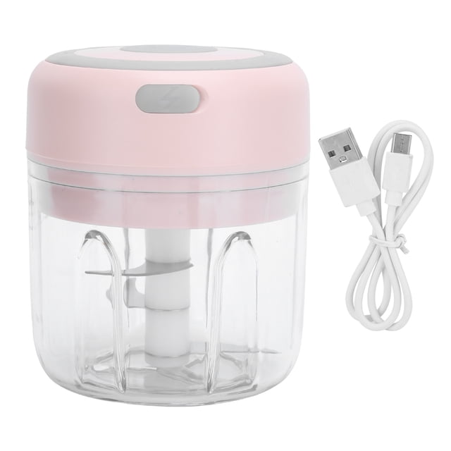 Trituradora de ajo, mini picadora de ajo inalámbrica USB de 250 ml, cortadora de verduras hecha a mano con cuidado