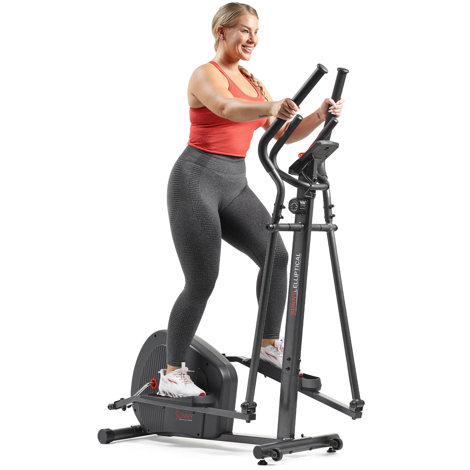 Sunny Health & Fitness Indoor Cardio Elliptical, Endurance Series Smart w Smart Bluetooth & FREE SunnyFit® App – SF-E321003