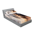 thumbnail image 2 of Ambesonne Colorful Fitted Sheet & Pillow Sham Set, Old Feather, Twinxl, Multicolor, 2 of 2
