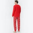 thumbnail image 4 of Yuanyu Matching Family Pajamas Sets Christmas PJ's Long Sleeve Tee and Bottom Loungewear, 4 of 8