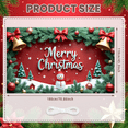 thumbnail image 6 of Red Background Christmas Banner Pine Garland Gold Bells Snowman Design Holiday Decoration for Christmas Party Indoor Decoration Winter Celebration, 6 of 9