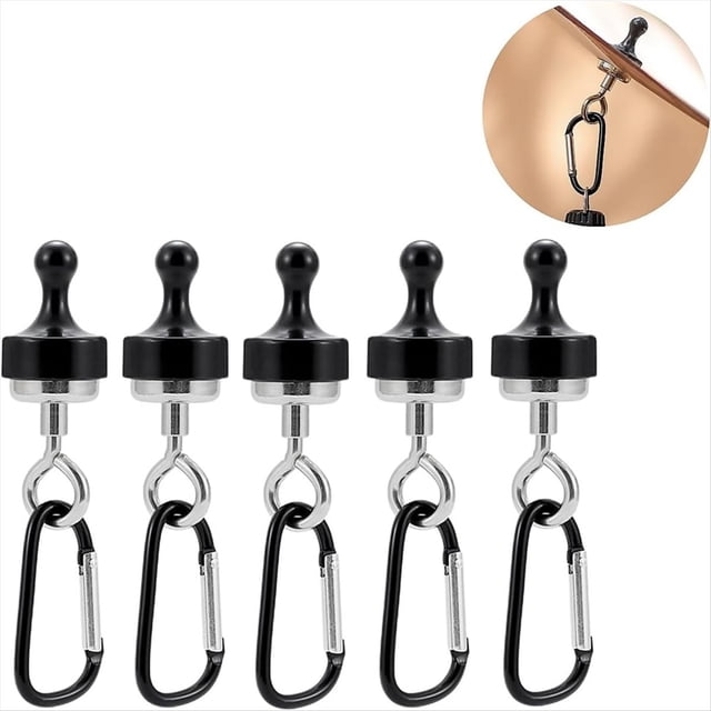 Magnéticos para Acampar, Gancho Magnético con Mosquetón, Magnéticos para Toldo de Tienda, Adecuado para Acampar, Senderismo y Viajar