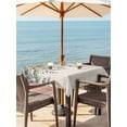 thumbnail image 3 of Outdoor Tablecloth with Umbrella Hole for Patio/Picnic/Party/Camping, Floral Eucalyptus Leaves Waterproof Table Cloth Square Cover Washable, Daisy Summer Botanical Rustic (54"x 54"), 3 of 8