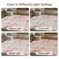 thumbnail image 7 of ODIKA 2'x3' Washable Throw Rug Pink Dusty Blue Boho Southwestern Design Faded Diamond Lattice with Zigzag Stripes for Hallway, Study Room, Non-Slip Low Profile, Flatwoven, 7 of 7