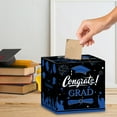 thumbnail image 2 of 2025 Graduation Card Box - 8.9x8.9x8.9in Class Of 2025 Party Decorations, Foldable Cardboard Congrats Grad Gift Holder (Blue)​, 2 of 6
