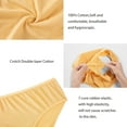 thumbnail image 5 of Jexpalbi Disposable Underwear for Women，100% Cotton Panties for Travel/Spa /Hospital Stays Briefs Yellow(10 pcs) Medium 38-42 inch hips, 5 of 5