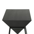 thumbnail image 5 of DecMode 14" x 24" Black Wood Inverted Pyramid Geometric Accent Table with Black Metal Stand, 1-Piece, 5 of 13