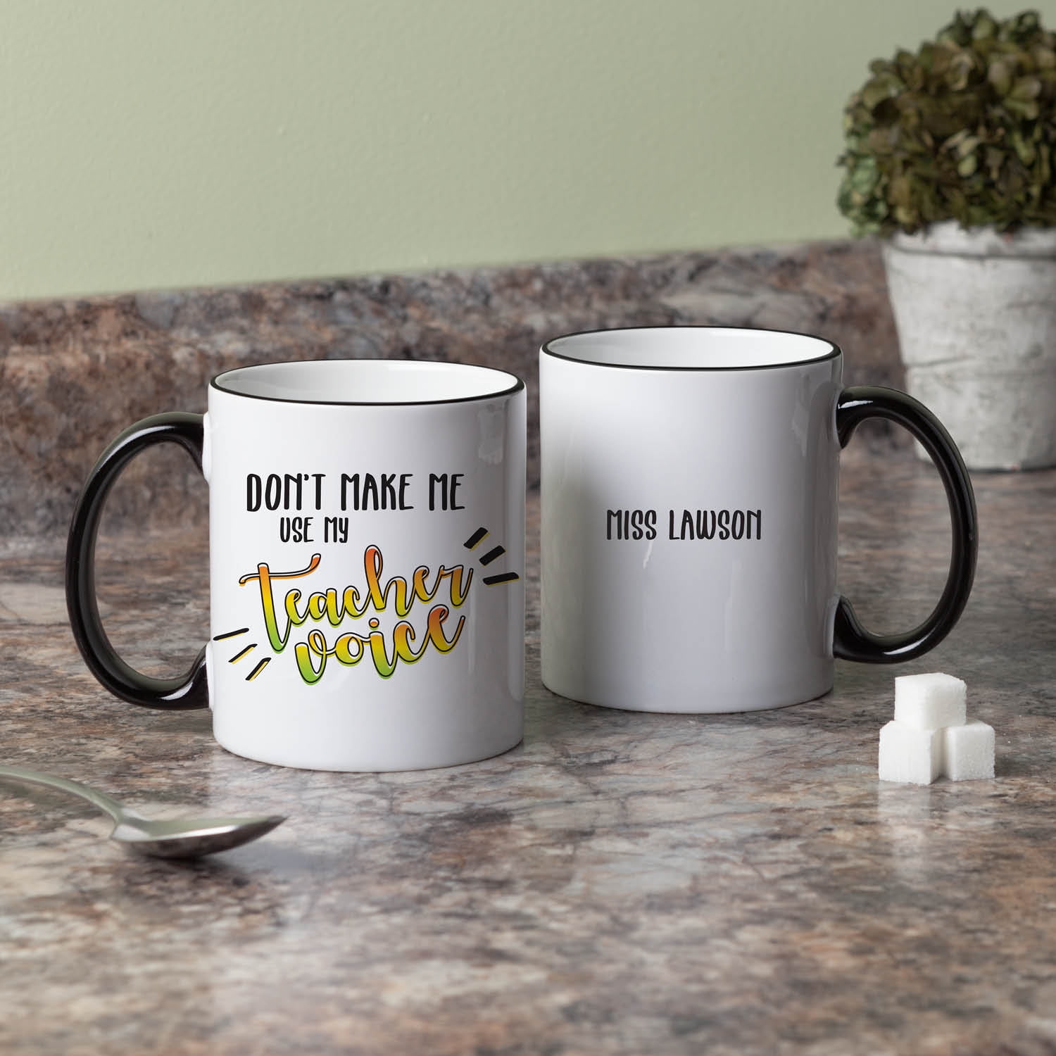 Personalized teacher travel mugs for coffee or tea Makes a great teacher appreciation or end of year gift.