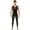 Black, variant on Hansber Men's Shiny Metallic Tank Unitard Crew Neck Leggings One Piece Bodysuit Jumpsuit for Stage Dance Silver XL