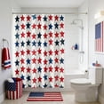 thumbnail image 6 of Tuvgenk 70.86x35.43in Plastic Shower Curtain Patriotic Multicolor Bathroom Curtain Washable Comfort Hooks Decor, 6 of 6