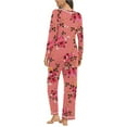 thumbnail image 4 of Iyufng Pajama Sets for Women,Loungewear Sets Pajamas,Womens Pajamas Long Sleeve with Pants Casual Print Round Neck Pajama Tops+Bottoms,Women Homewear,S-XXL, 4 of 8