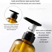 3pcs Plastic Press Dispenser, 18oz/500ml Refillable Empty Pump Bottles for Hotel Bathroom, Shampoo, Conditioner, Shower Soap Dispensers