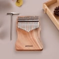 thumbnail image 3 of Piano de pulgares Ammoon 17-Key Thumb Piano Kalimba Camphorwood tono C con bolsa de transporte libro de música escala Musical pegatinas Tuning Hammer acompañamiento cadena borla decoración dedo Protec Tomshoo Piano de pulgares, 3 of 6