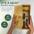 thumbnail image 5 of Kid Safe In-Drawer Bamboo Sharp Knives Holder: Multi-Purpose Lock  w/Leather Holders, 5.5” Wide – 2026 Updated Knife Block Alternative | Home Decor, Kitchen, & Other, 5 of 7