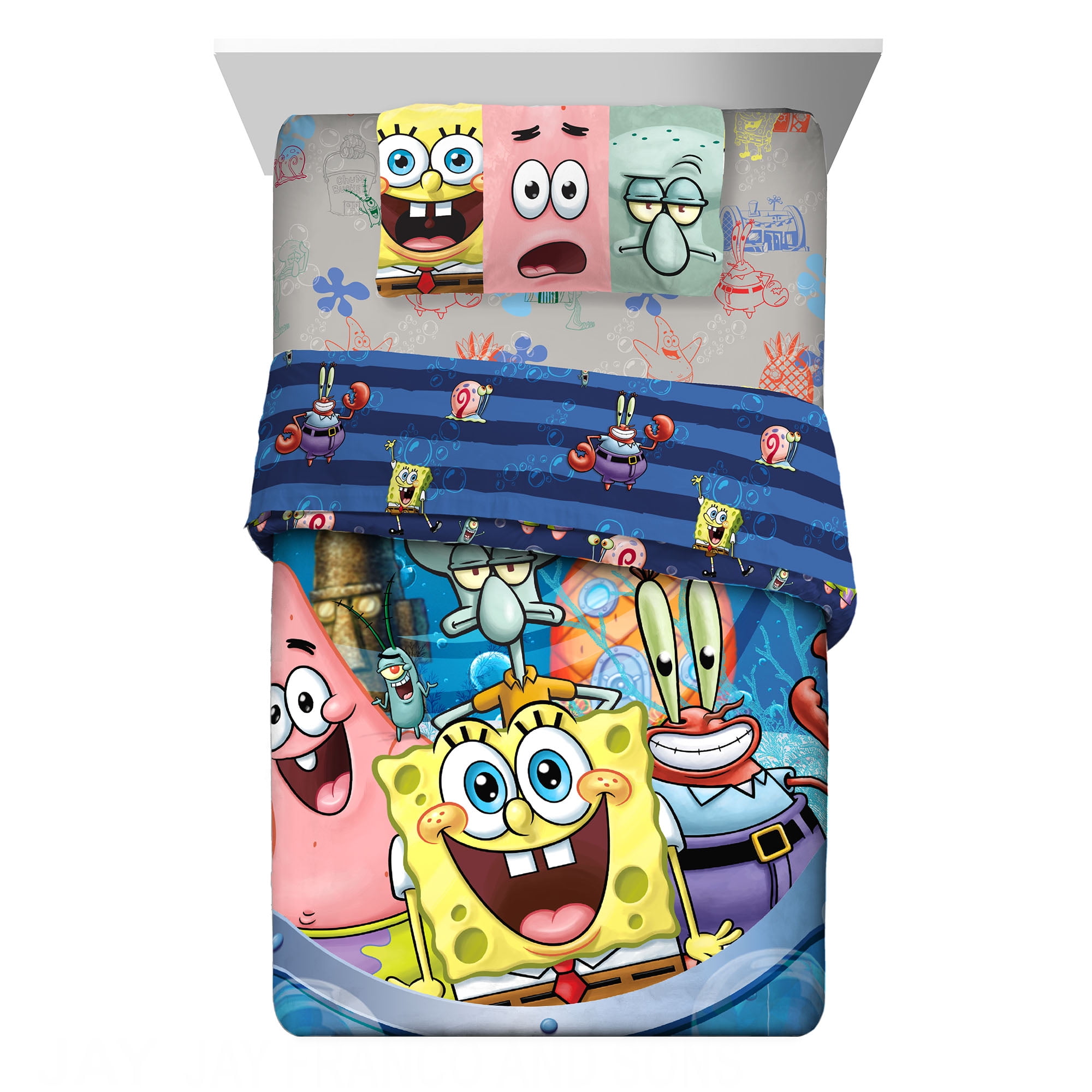 Home Textiles Spongebob cartoon style bedding set cover bed Girls Kid 2018 New 