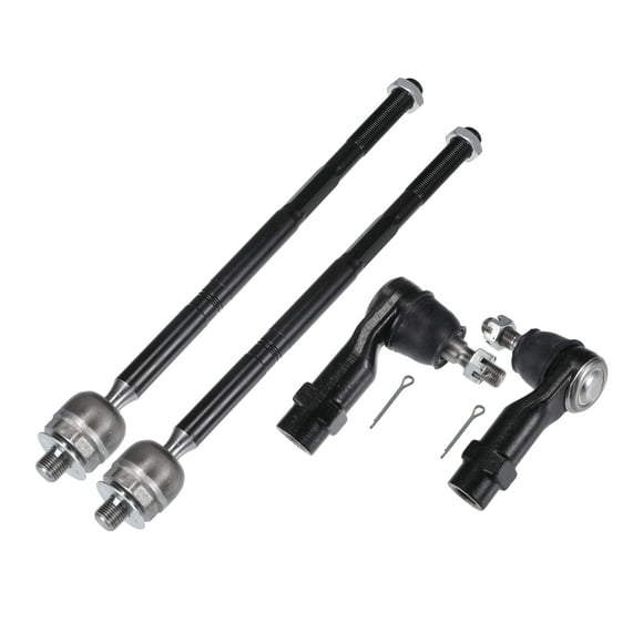 Unique Bargains 4pcs Front Inner Outer Tie Rod Ends Kit Suspension Steering Tie Rod End for Chrysler 200 Drag Link Black
