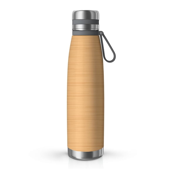 29oz Insulated Water Bottle with Tea Infuser, Stainless Steel Travel Mug, Wood Print