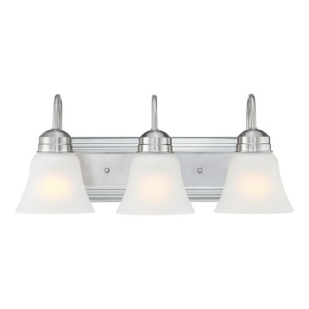 

18.79 3-Light Brushed Nickel Bathroom Vanity Light Fixtures