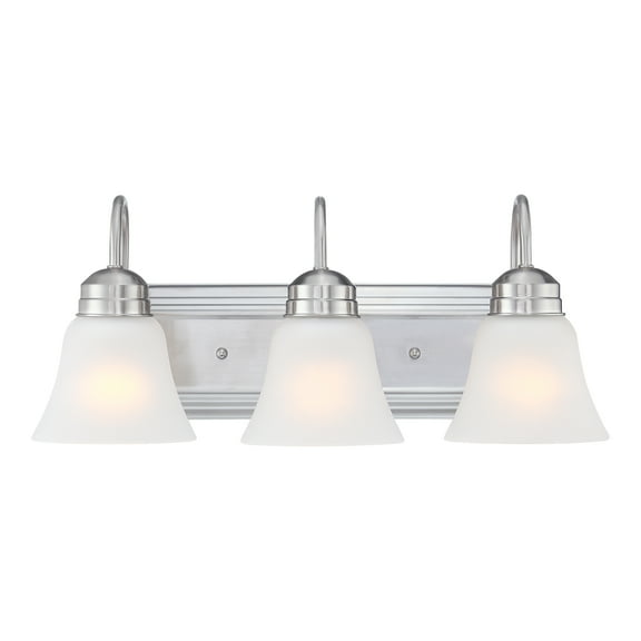 18.79" 3-Light Brushed Nickel Bathroom Vanity Light Fixtures