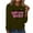 Army Green, variant on CLOISE Breast Cancer Blouses Women Long Sleeve Crewneck Tshirts Ribbon Pink Breast Cancer Survivor Gifts Tee Shirts Cute Comfy Shirts Cancer Support Clothes Army Green XL