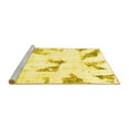 thumbnail image 2 of Ahgly Company Machine Washable Indoor Square Abstract Yellow Modern Area Rugs, 5' Square, 2 of 4