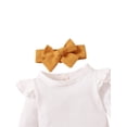 thumbnail image 4 of Qiylii Baby Girl’s Clothes Set Long Sleeve Floral Romper+Suspender Skirt+Headband, 4 of 9