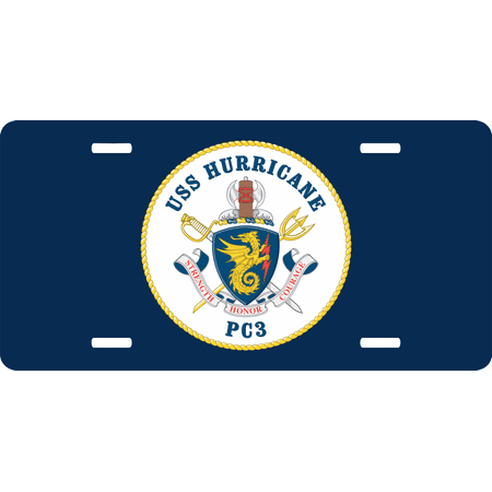 Navy USS Hurricane PC-3 License Plate
