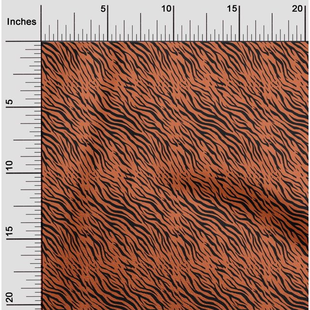 oneOone Rayon Orange Fabric Animal Skin Craft Projects Decor Fabric Printed By The Yard 56 Inch Wide-C52