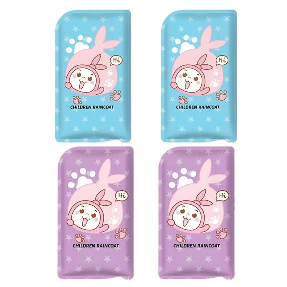 TELOLY 4Pcs Rain Ponchos for Adults,Crease-Resistant Fold Rain Poncho,Handy for Emergencies Rain Coats for Men,Style1