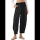 thumbnail image 3 of Pantalones Rectos Holgados Informales de Algodón y , Color Negro, Talla L, 3 of 7