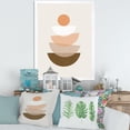 thumbnail image 3 of Designart 'Abstract Moon and Sun Geometrics In Terracotta I' Modern Framed Art Print, 3 of 4