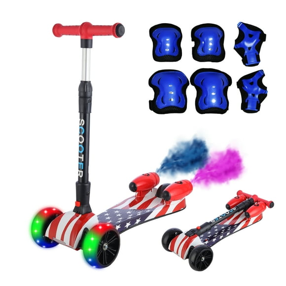 Kinene | Scooter 3 Ruedas para Niños de 3 a 8 Años – Música, Bluetooth, Humo y Luces LED – Modelo KN-819