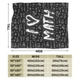 thumbnail image 3 of Kll Fleece Blanket Plush Throw Blanket I Love Math,Soft Fuzzy Cozy Flannel Blanket For Couch Sofa Bed.(80"X60"), 3 of 9