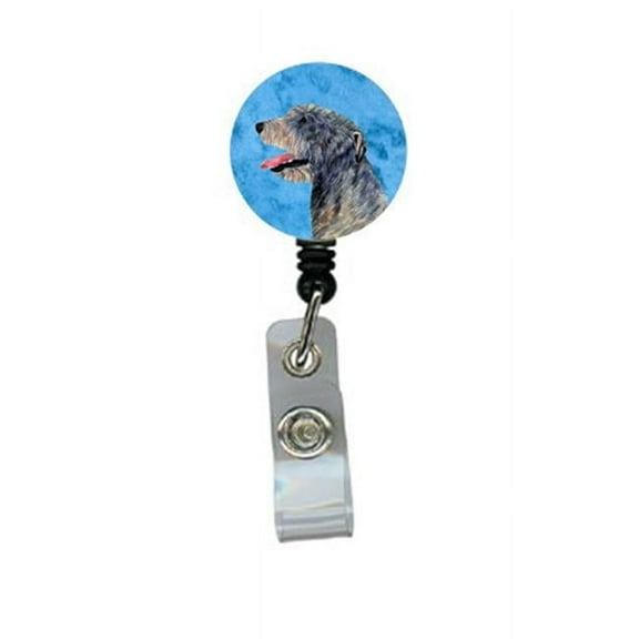 Carolines Treasures SS4782-BU-BR Irish Wolfhound Retractable Badge Reel Or Id Holder With Clip