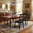 thumbnail image 3 of FurniFact Black Dining Chair, Wooden Seat, X-Back, Set of 2, Wooden, 3 of 5