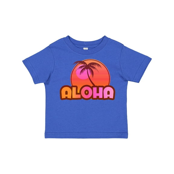 Inktastic Pink Aloha Palm Girls Toddler T-Shirt