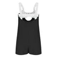 thumbnail image 4 of ABATAB Summer Rompers for Women Built in Bra Sleeveless Outfits Color Block Wide Leg Romper Trendy Jumpsuit, 4 of 5