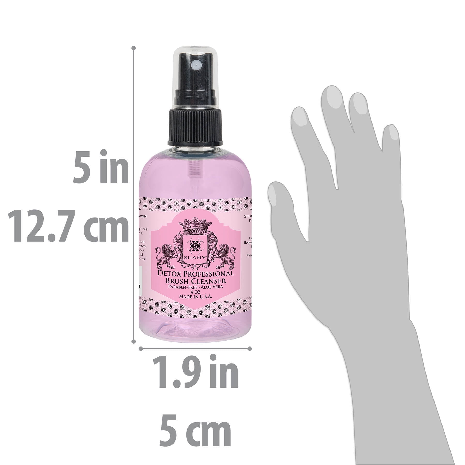 SHANY DETOX Professional Makeup Brush and Sponge Shampoo , Brush Cleanser, Removes dirt, Makeup from brushes and Sponges - Paraben Free, Vegan, Cruelty Free - Instant Dry - 4oz